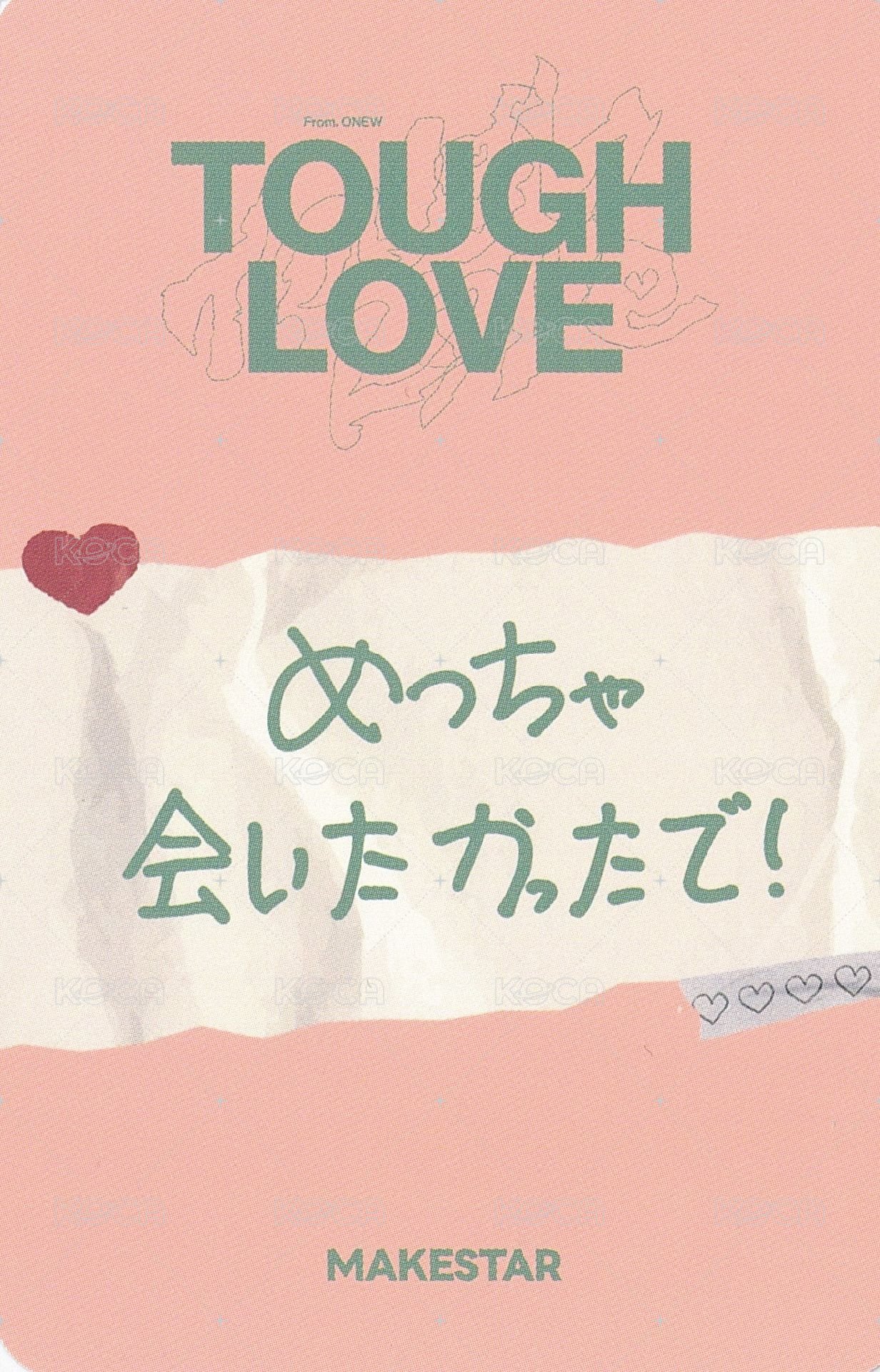 TOUGH LOVE ms 大阪 線下 簽售卡  背面