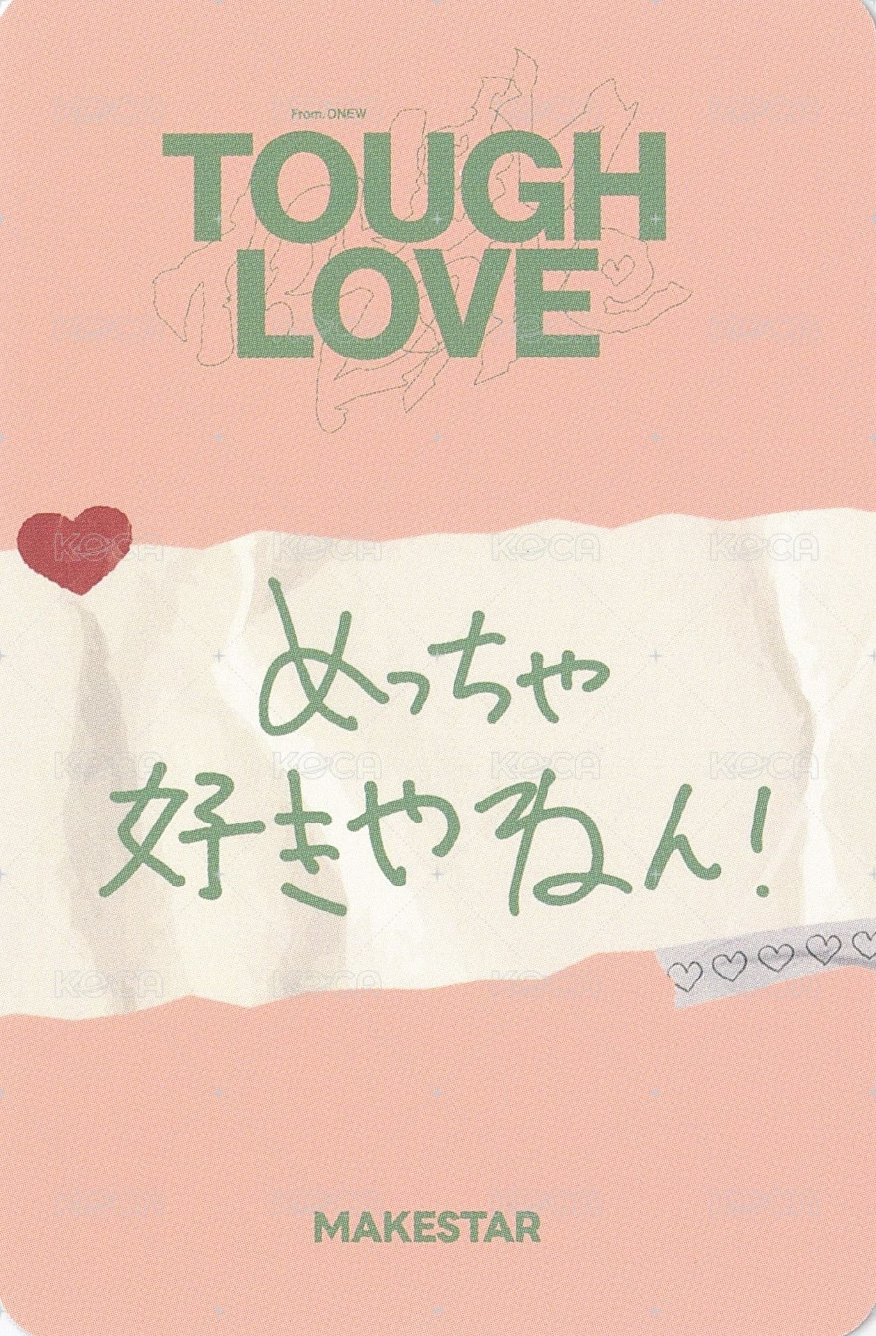 TOUGH LOVE ms 大阪 線下 簽售卡  背面