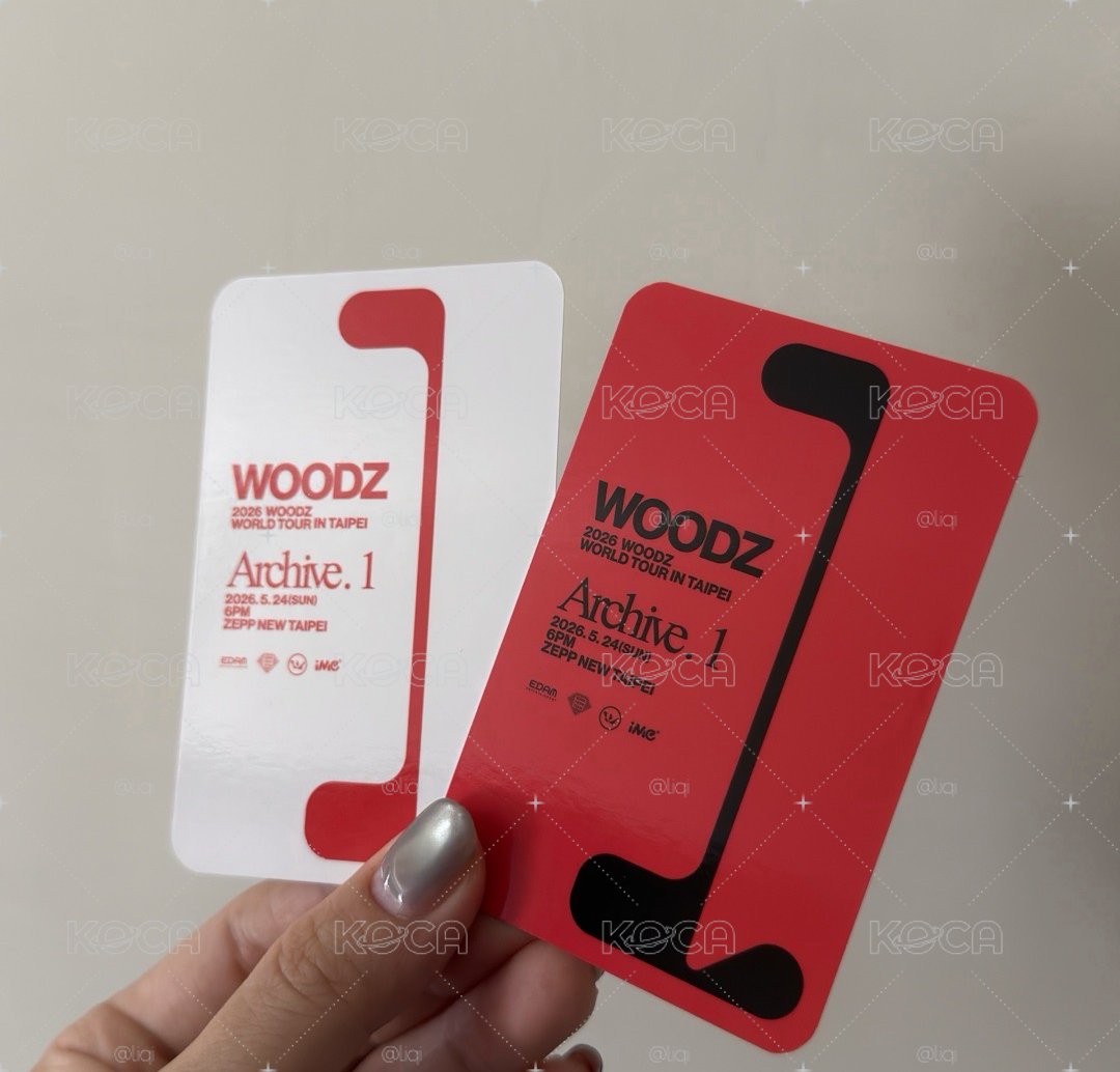 2026 WOODZ WORLD TOUR ’Archive. 1’ IN TAIPEI 5/24 入場卡