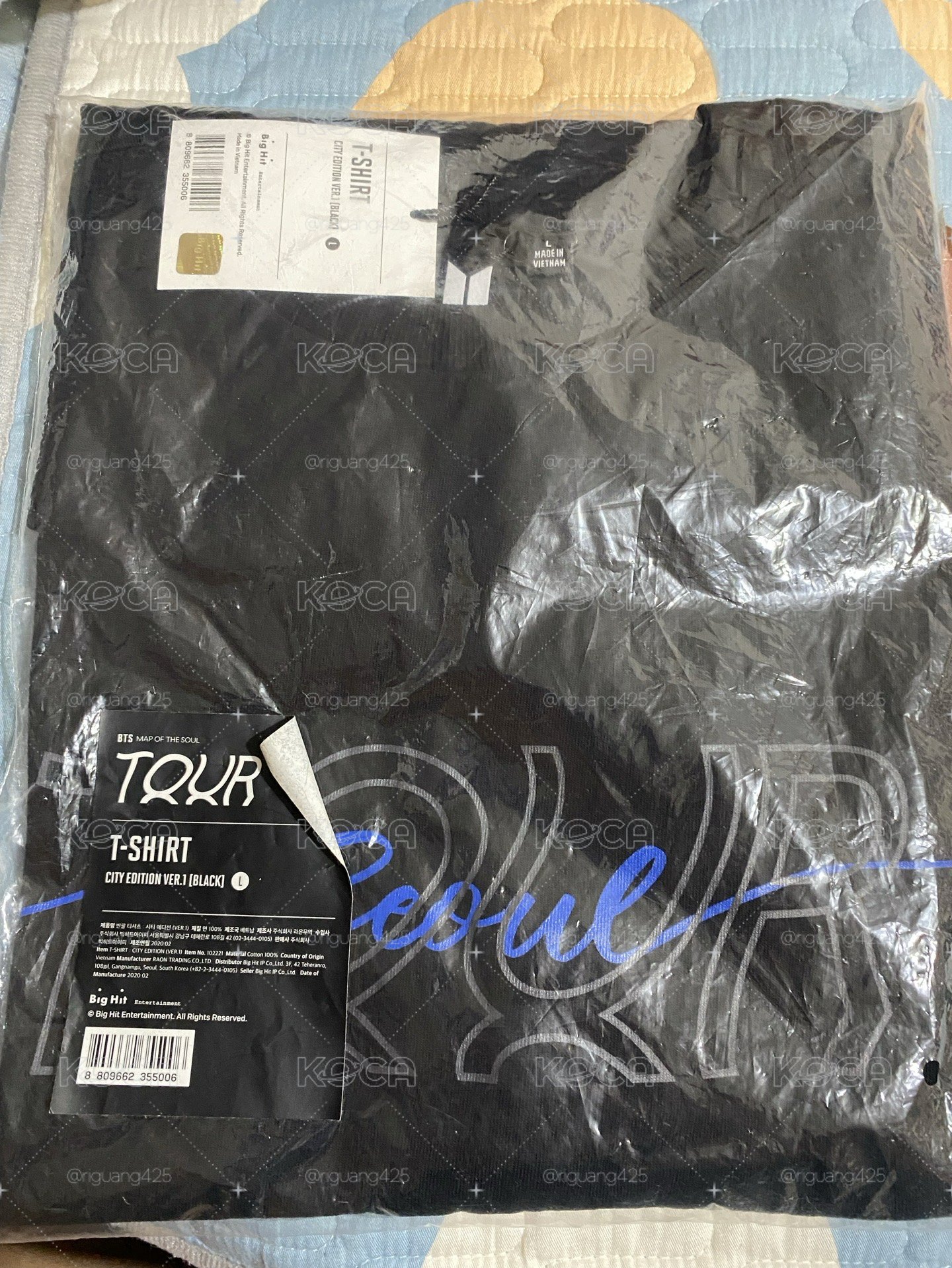 BTS TOUR 黑短T恤