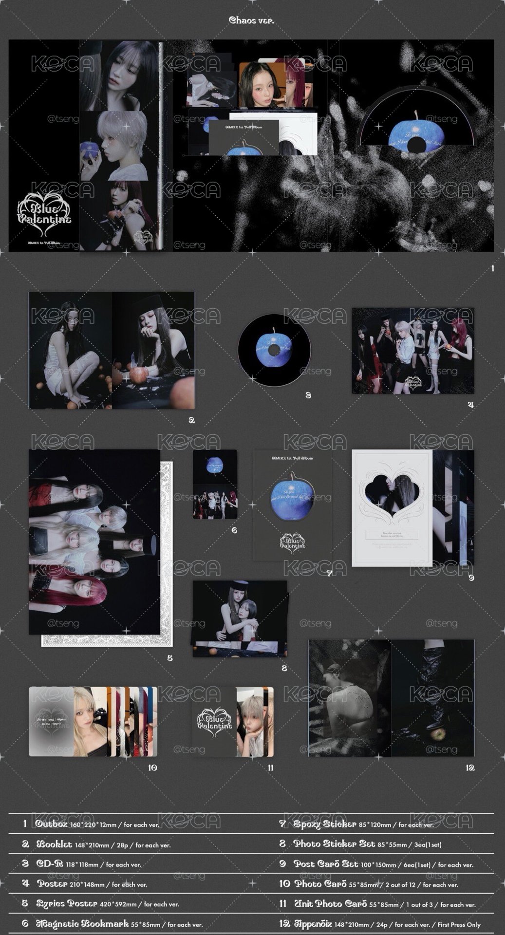 NMIXX 正規一 Blue Valentine Chaos ver. 黑版