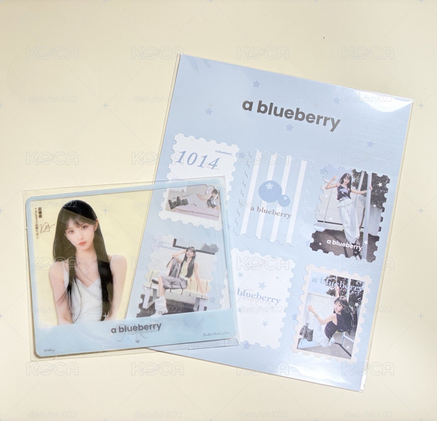 田曦薇 a blueberry 透卡+郵票貼紙