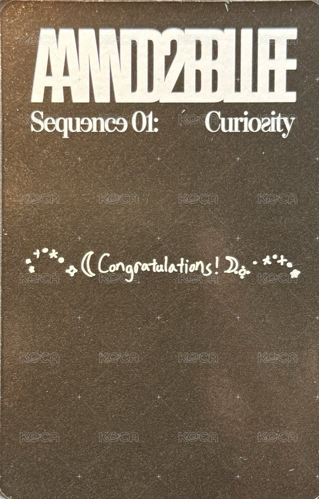 迷一 Curious 專輯卡  背面