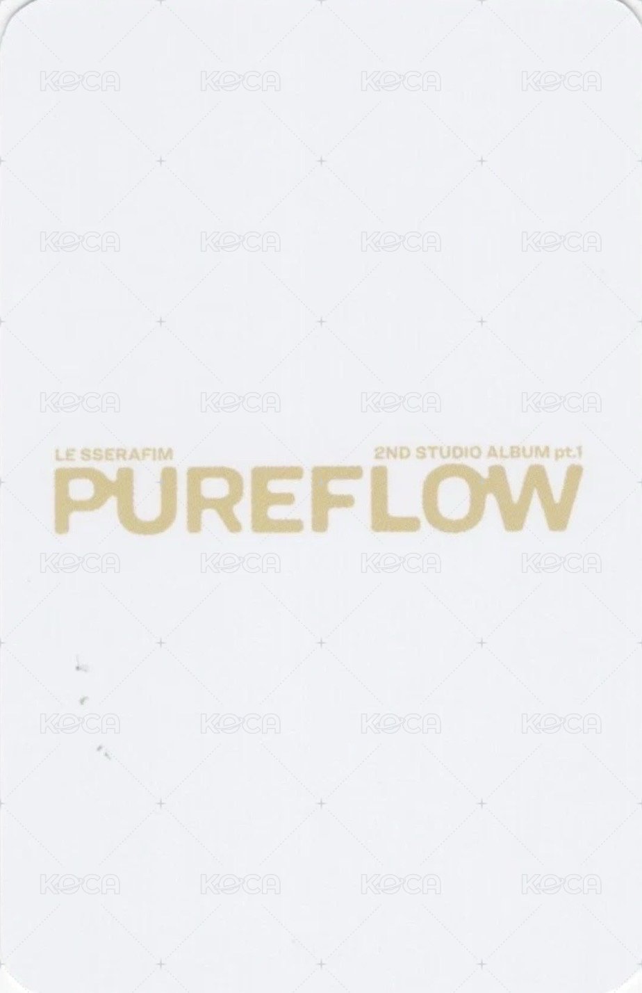 PUREFLOW yes24 特典卡 ver. 單封 背面