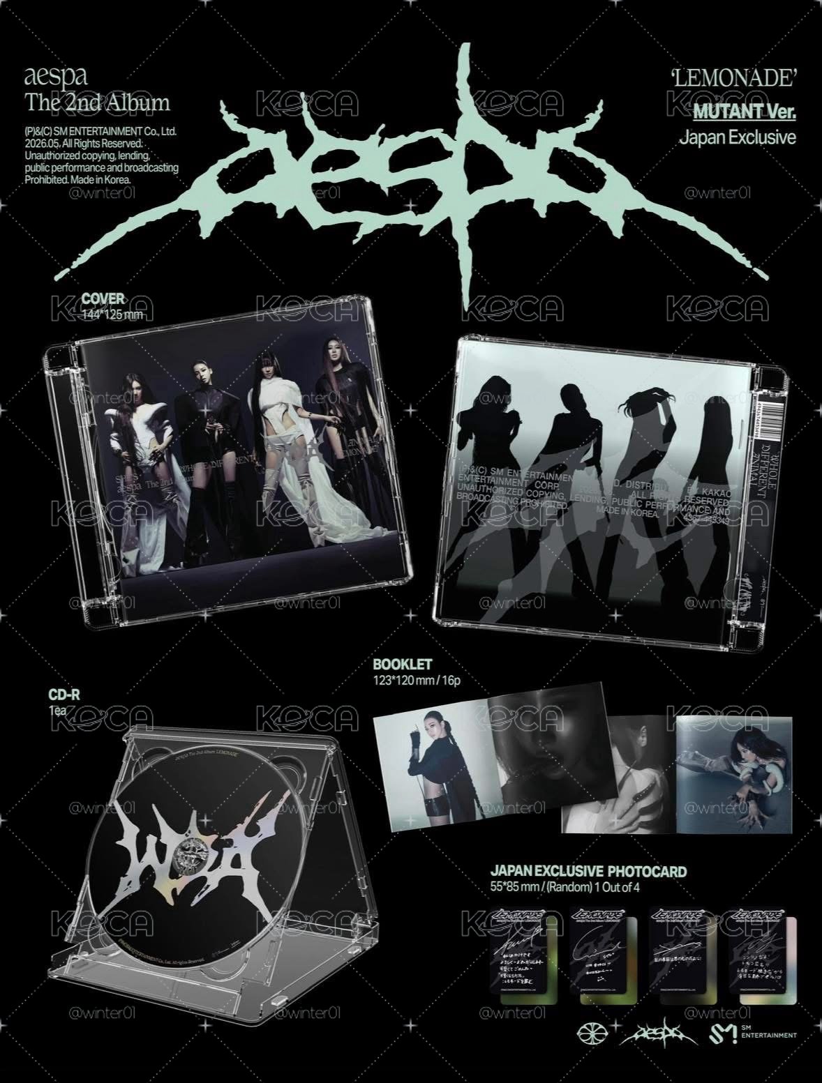 aespaLEMONADE專輯】aespa LEMONADE 日本限定版MUTANT Ver. 專輯- KOCA