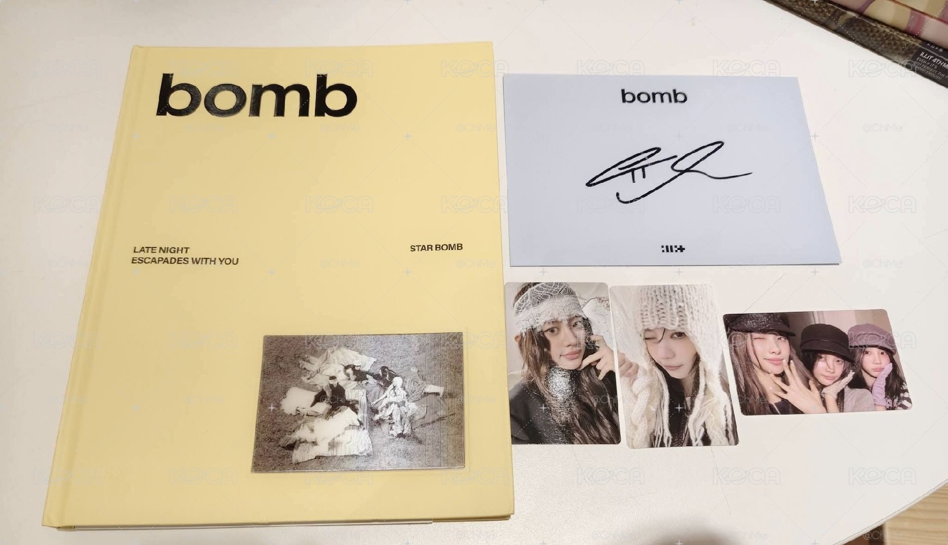 bomb 美版親簽 明信片 