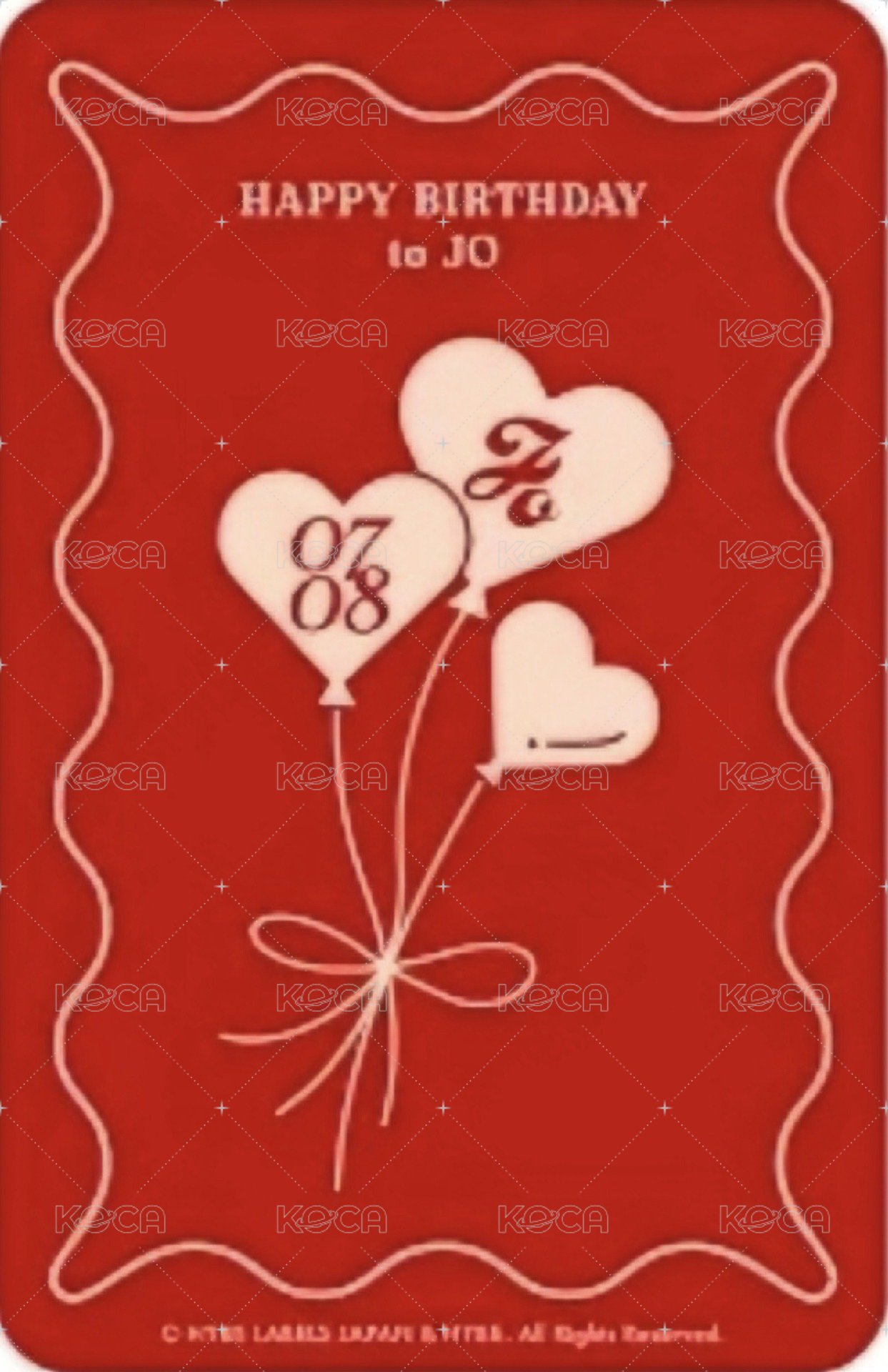 Happy Day 周邊卡 2024~2025 影像通話卡 背面