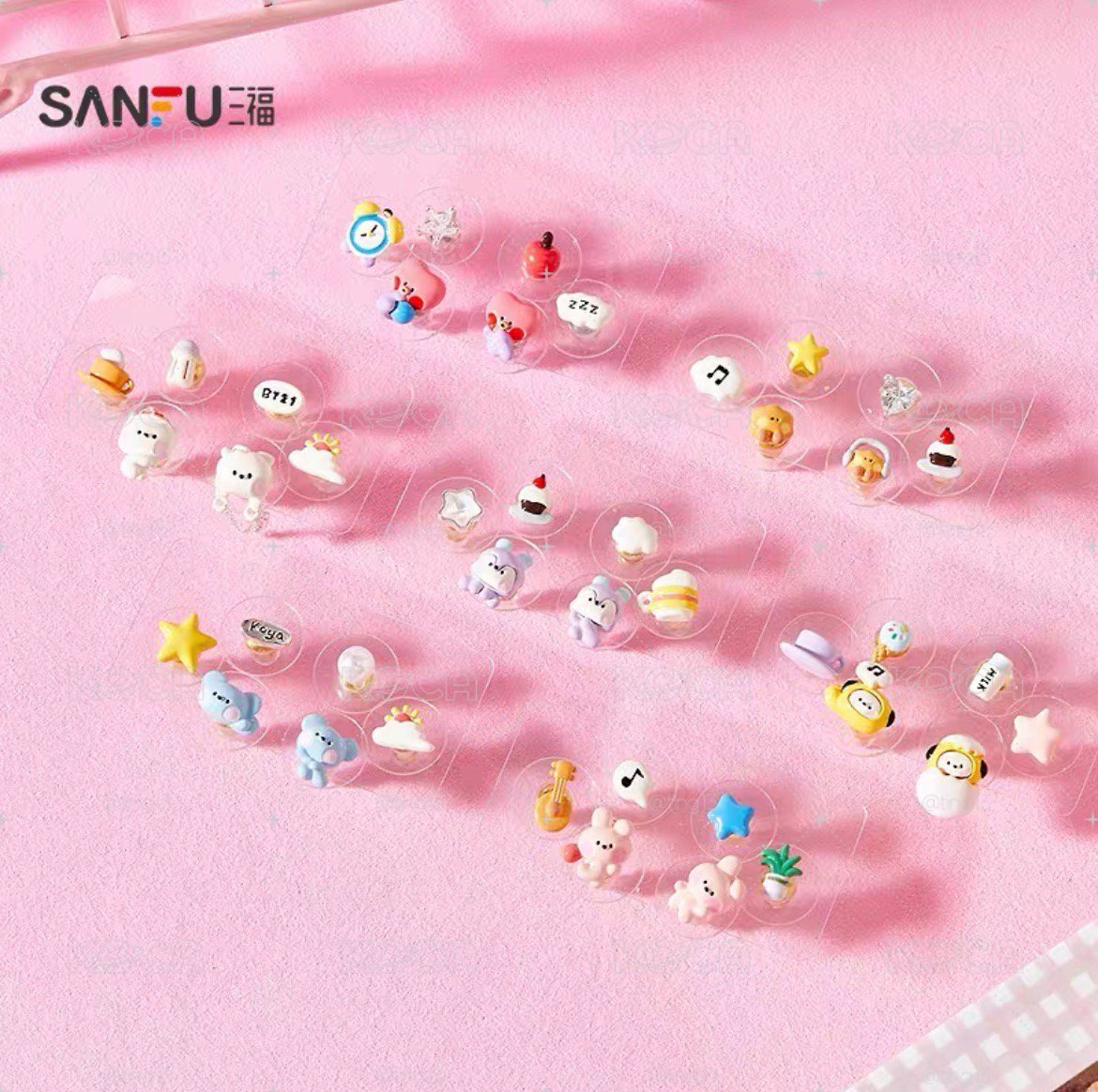 代購 BT21幸運日耳環套組