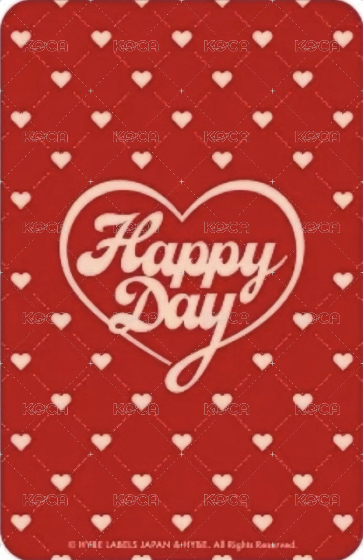 Happy Day 周邊卡 2024~2025 裝飾小卡 背面