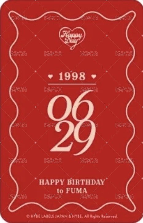 Happy Day 周邊卡 2024~2025 裝飾小卡 背面