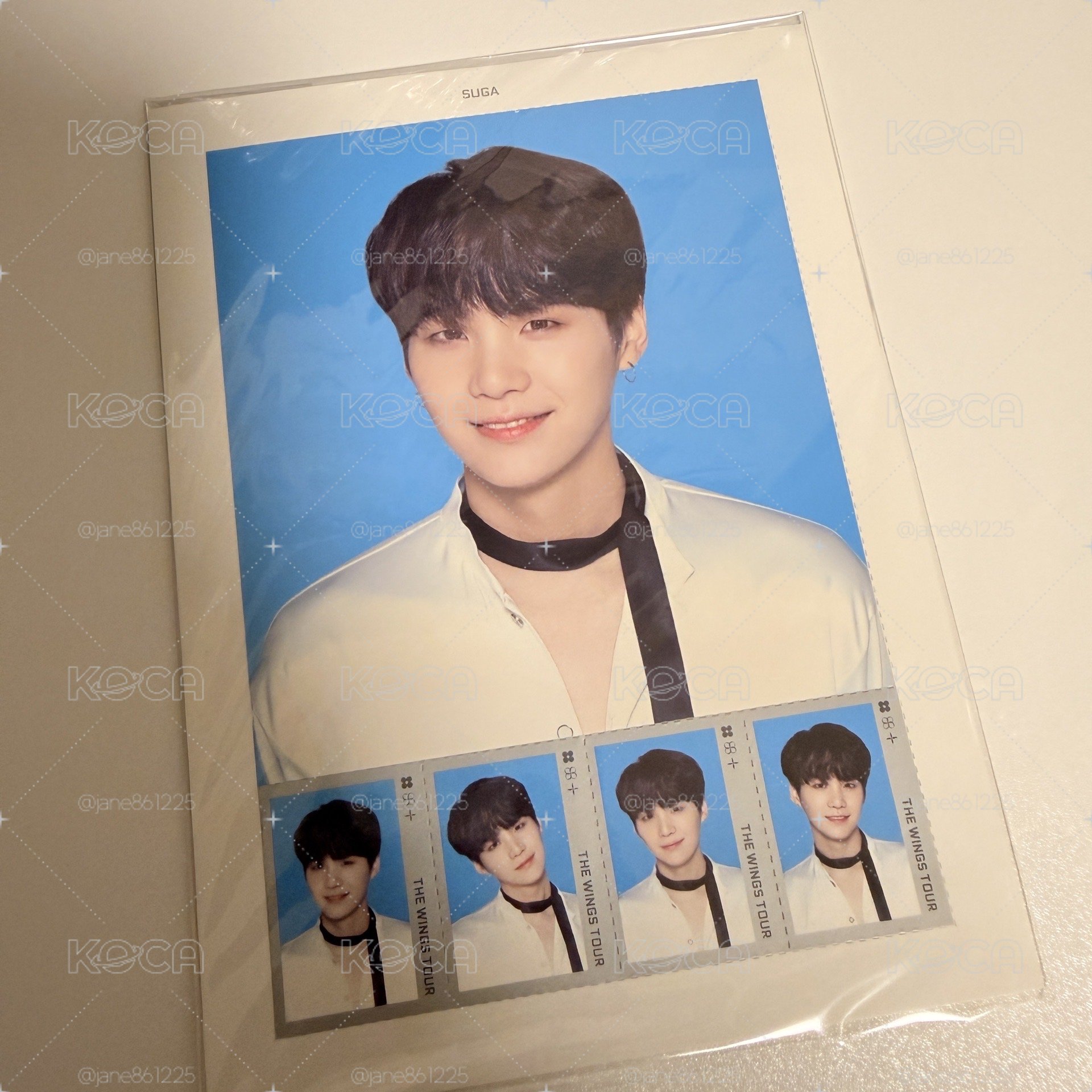 Wings Tour SUGA 郵票 冊 