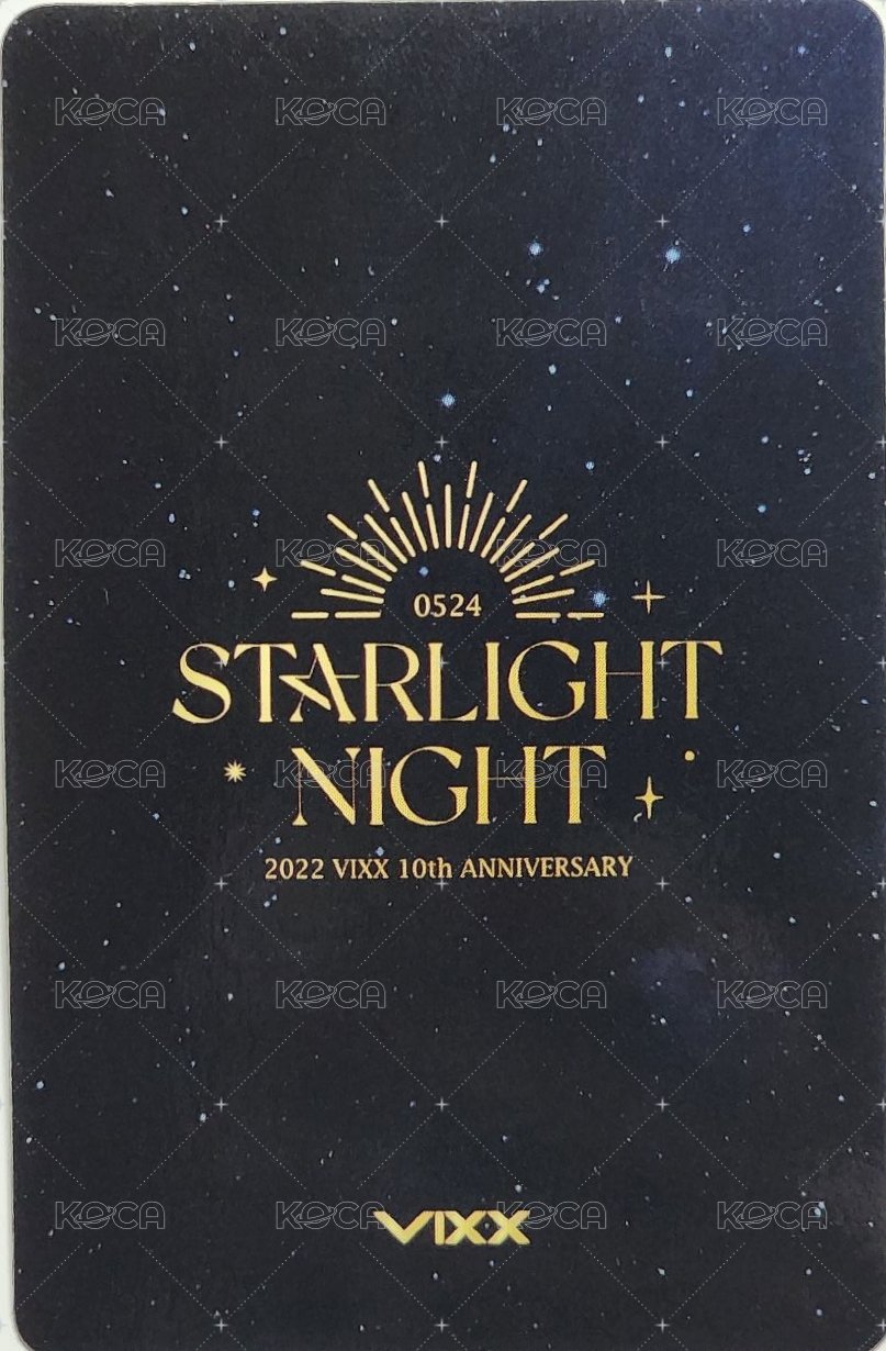 VIXX十周年 周邊卡 寫真書贈卡 背面