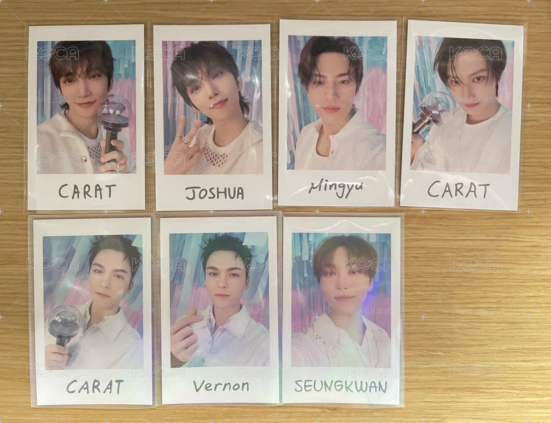SEVENTEEN 日本FM YAKUSOKU 飯咪周邊  INSTANT PHOTO STICKER CARD 拍立得