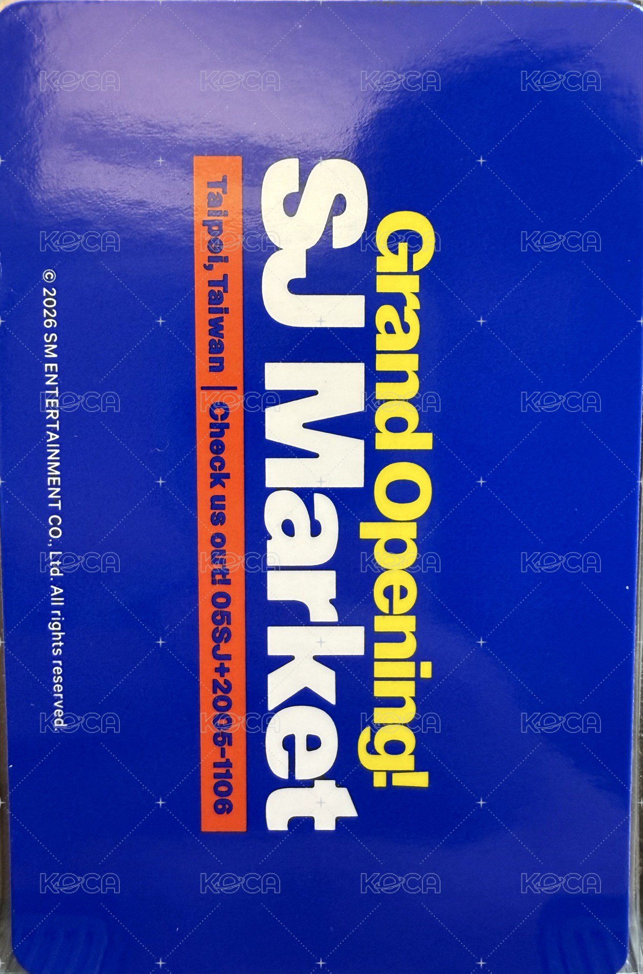 SJ MARKET 滿額卡 藝聲 自拍小卡 背面