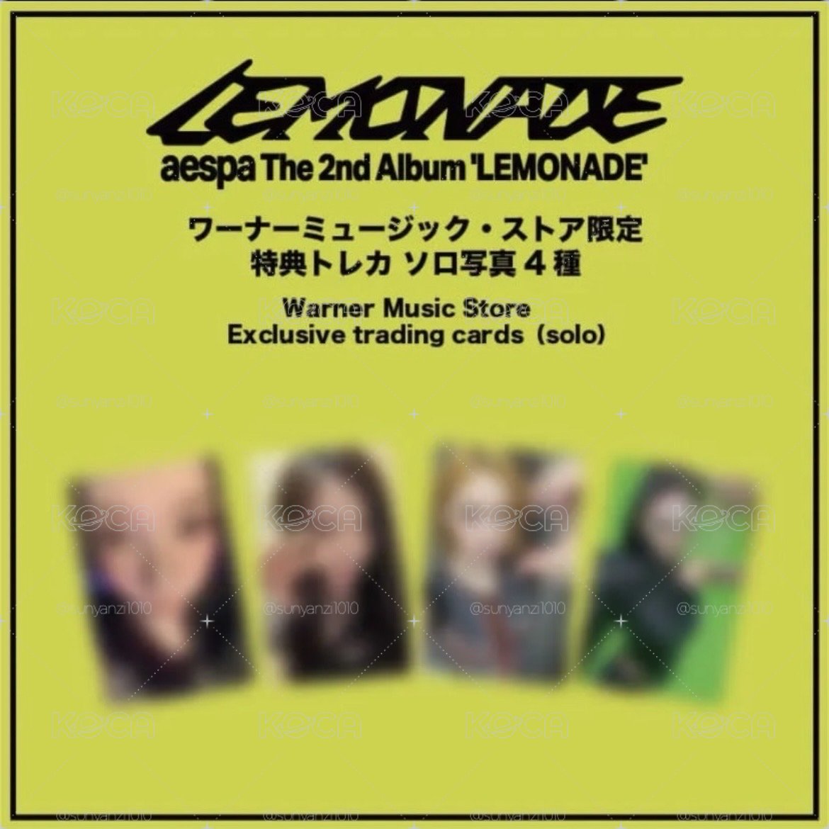 aespa LEMONADE 華納 特典卡 4張/組