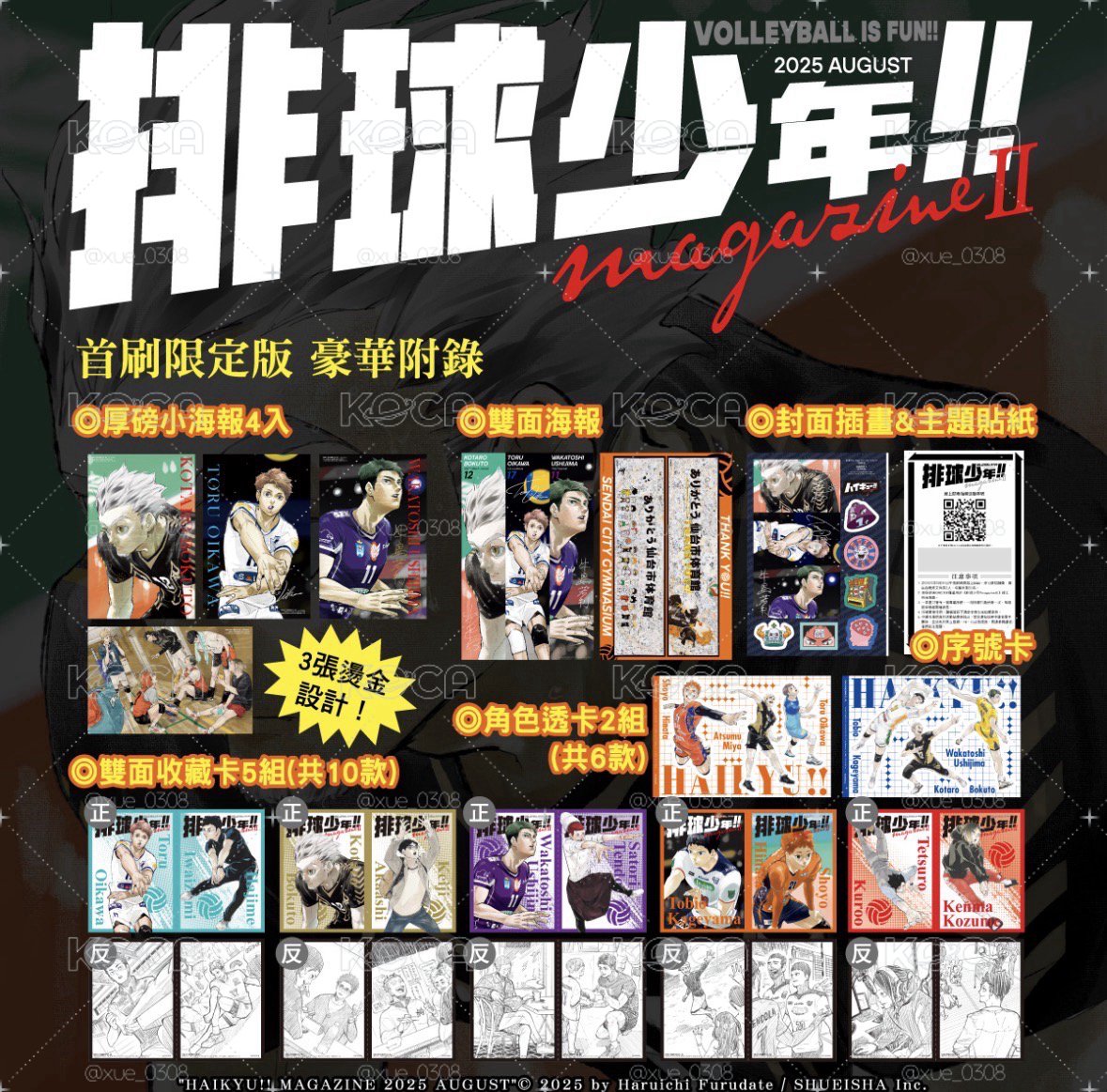 售 排球少年magazine II中文首刷版 山口公仔