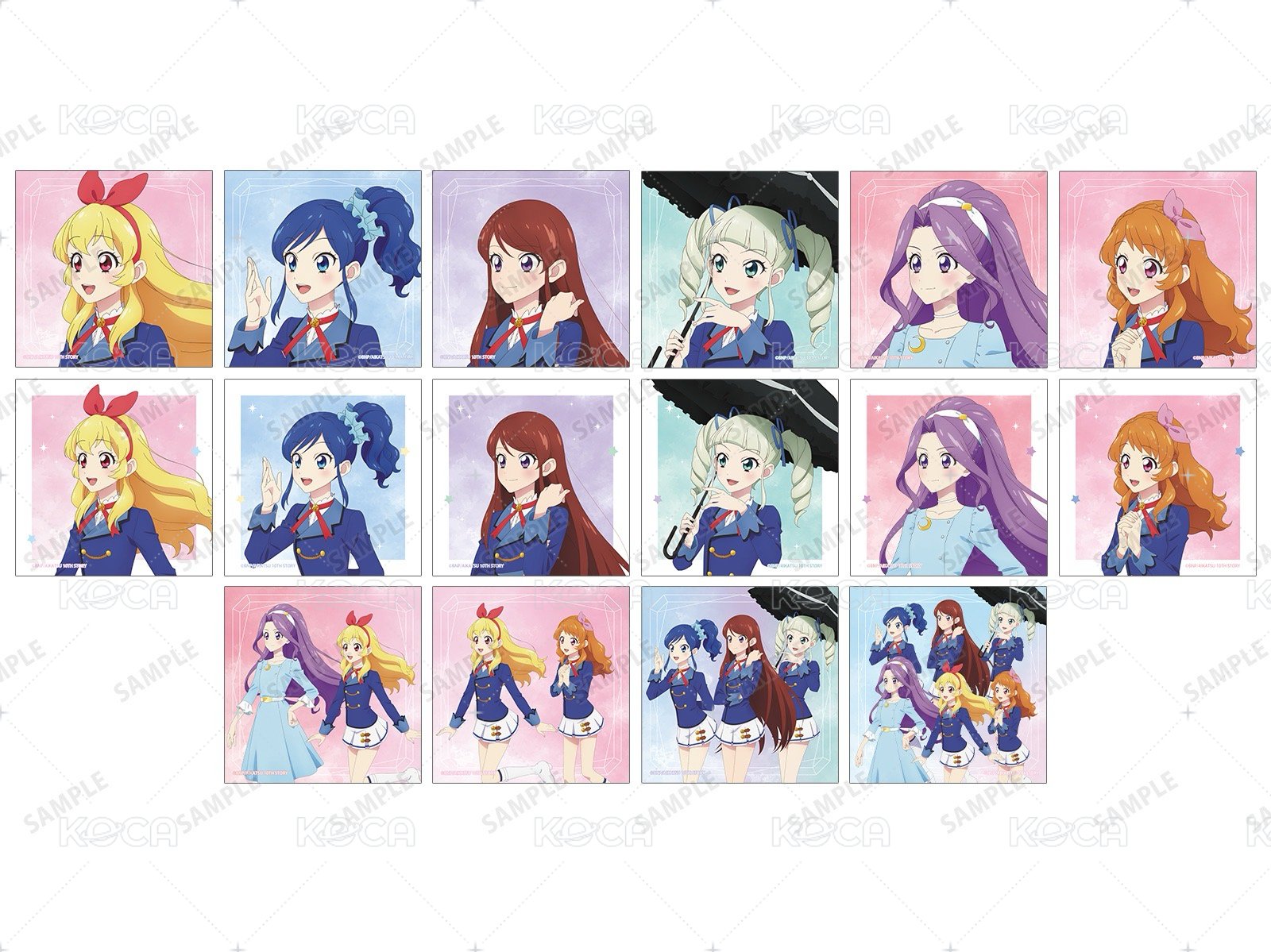 アイカツ！偶活 amnibus漫步系列 相卡 方形相卡 遠身款 盲抽/抱盒（全16種） 背面