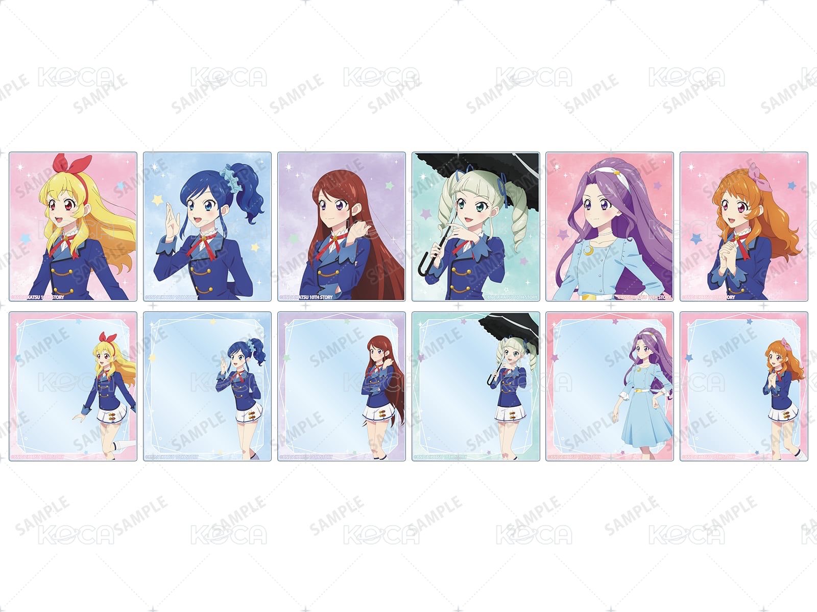 アイカツ！偶活 amnibus漫步系列 壓克力卡 盲抽/抱盒（全12種） 背面