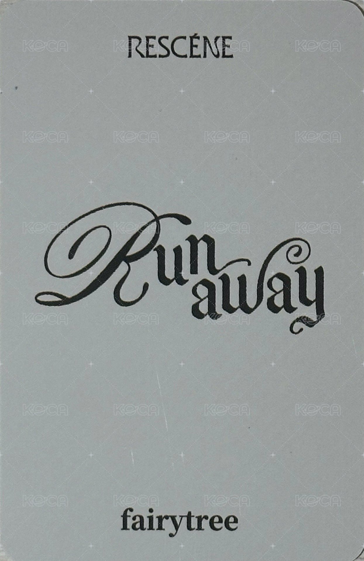 Runaway 仙女樹 台北線下中簽 簽售卡  背面