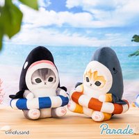 戴著泳圈的鯊魚貓