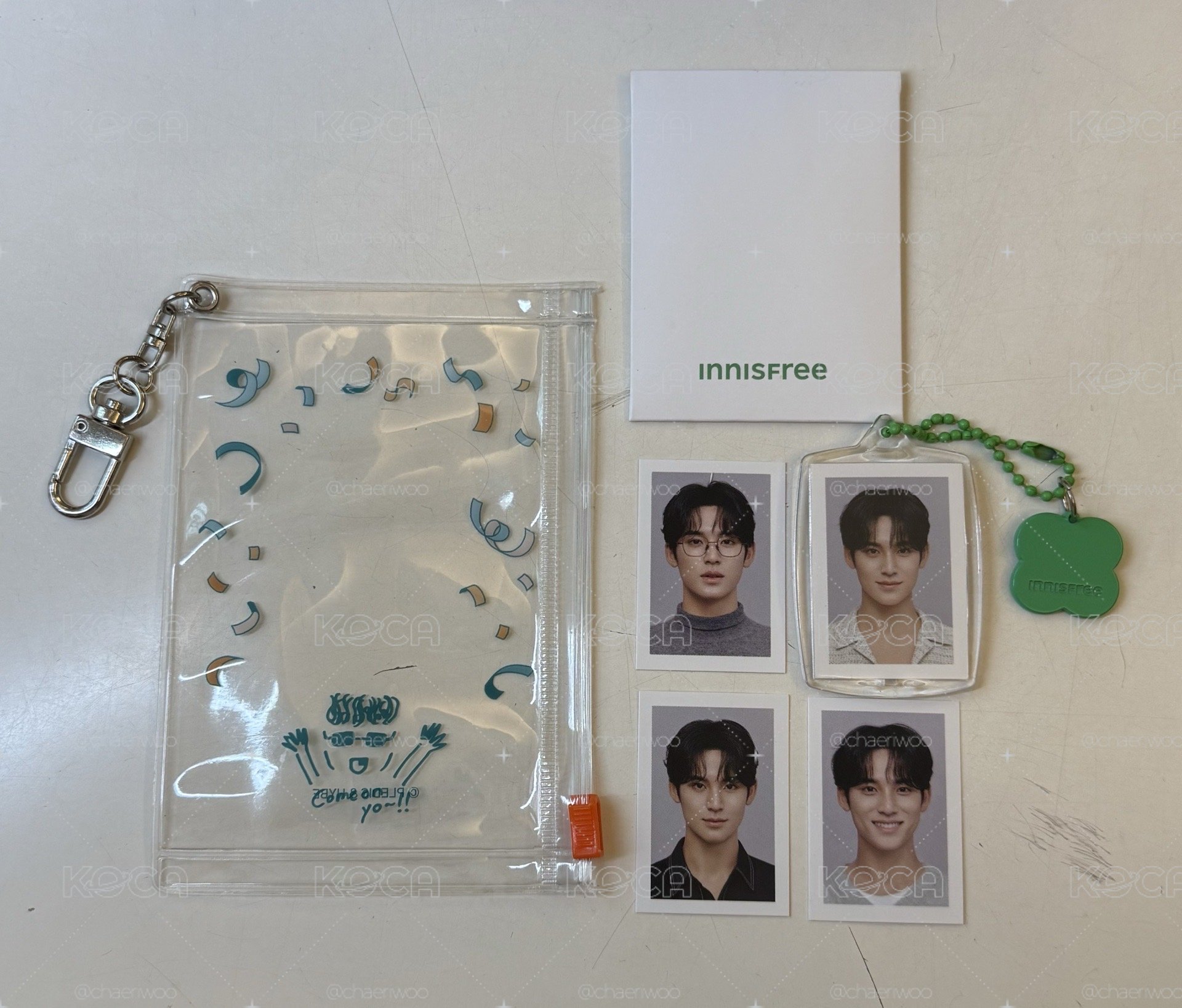 金珉奎 innisfree證件照4張+吊飾&25克拉島奎卡套（不含小卡）