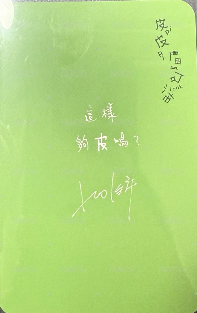 皮皮 專輯卡 貝貝皮皮 背面