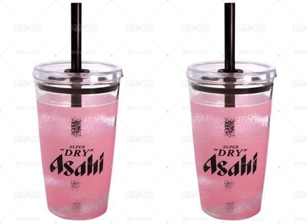 全新BLACKPINK聯名asahi吸管杯+聯名款朝日啤酒*2