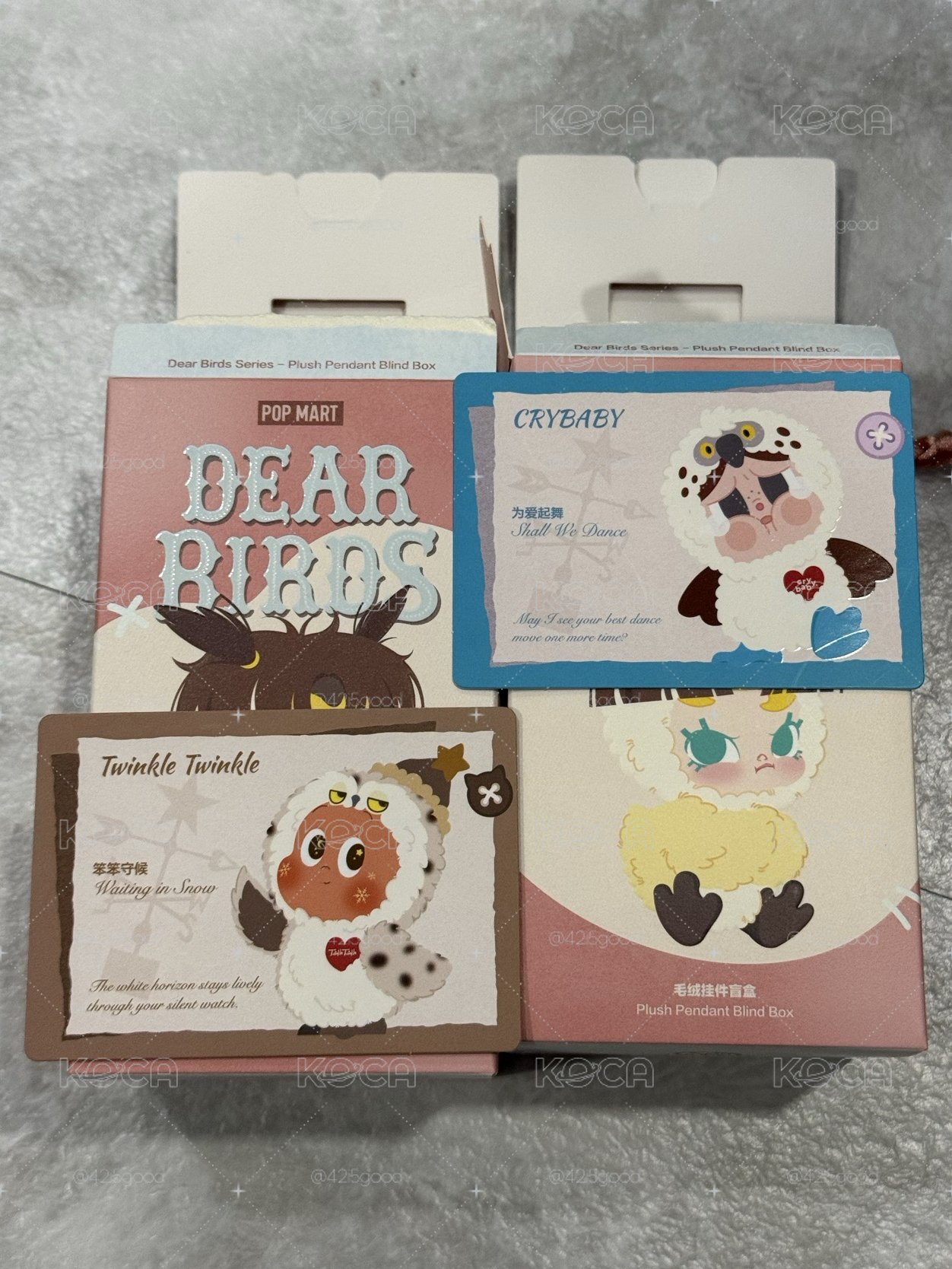 Dear Birds系列 毛絨掛件 吊飾 笨笨守候+為愛起舞