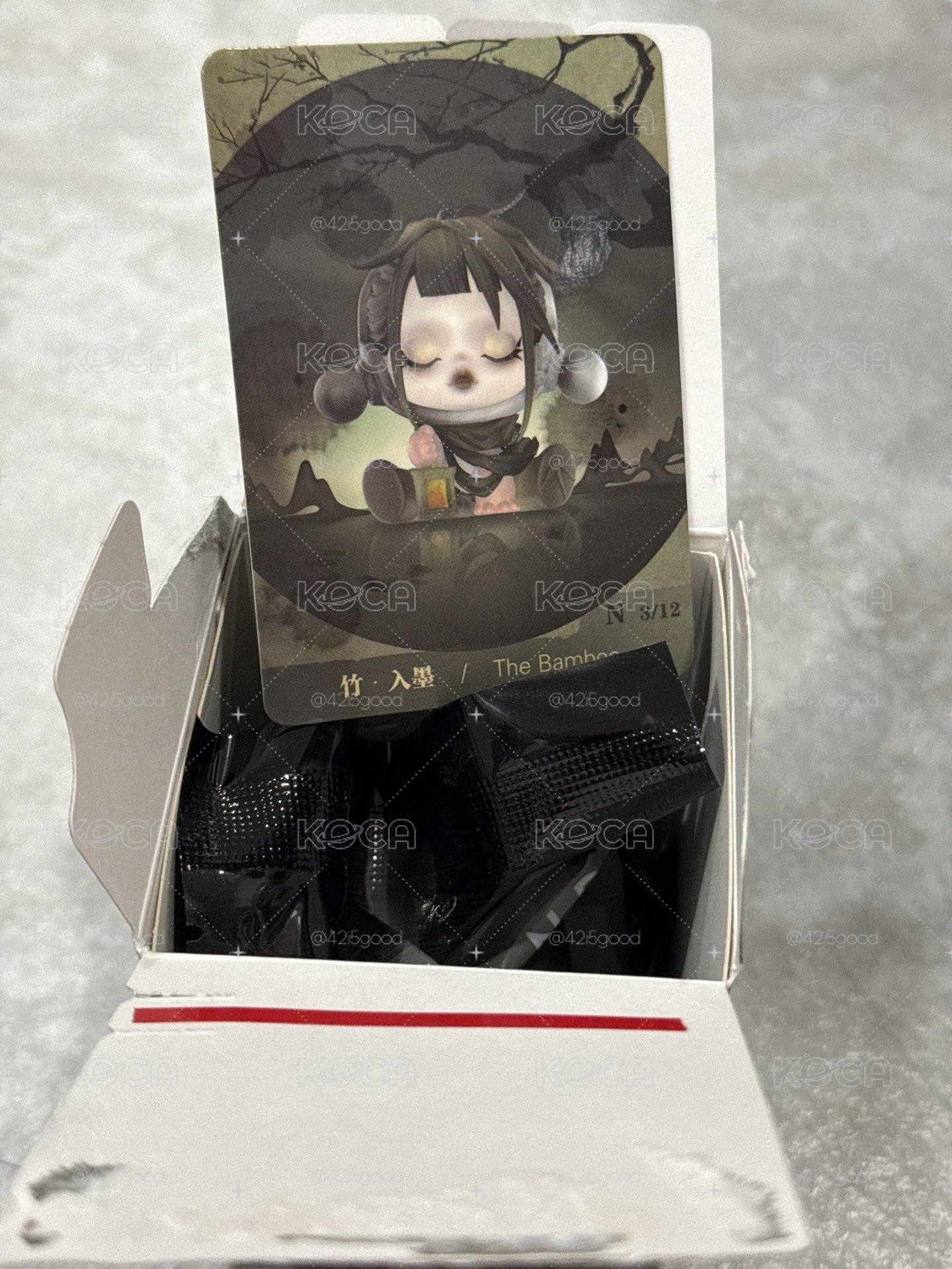 SKULLPANDA 庭前墨梅 公仔 竹 入墨
