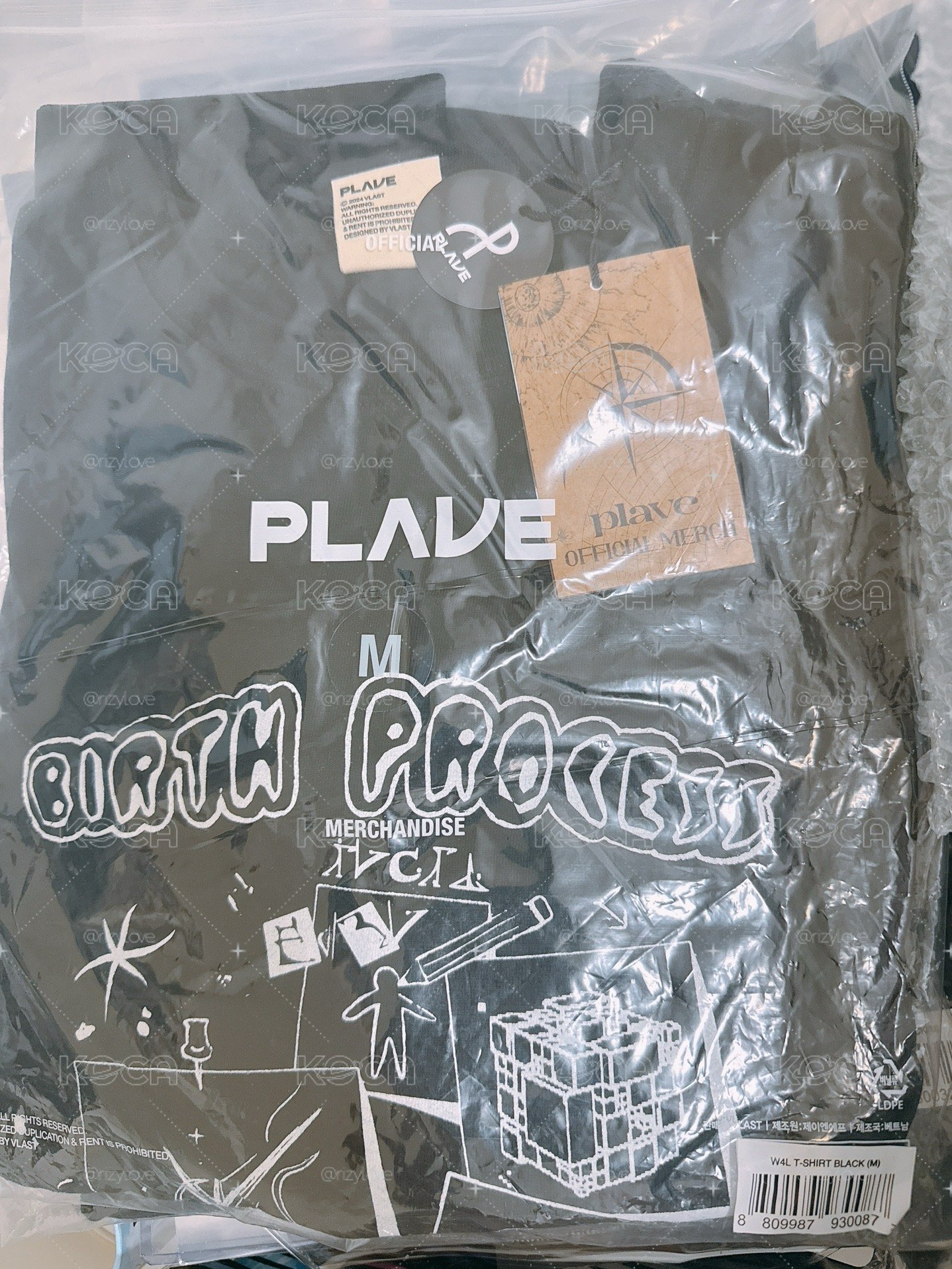 Plave W4L 黑長袖上衣 M尺寸 全新未拆