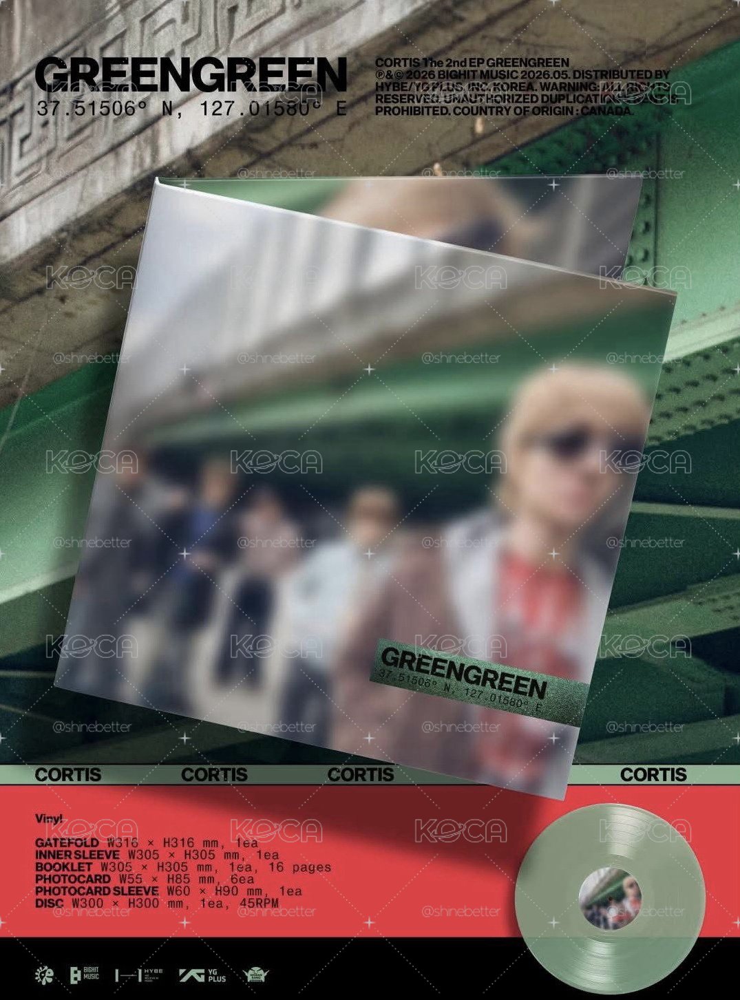 代友售｜GREENGREEN Vinyl ver. 黑膠/彩膠 含target美通團卡