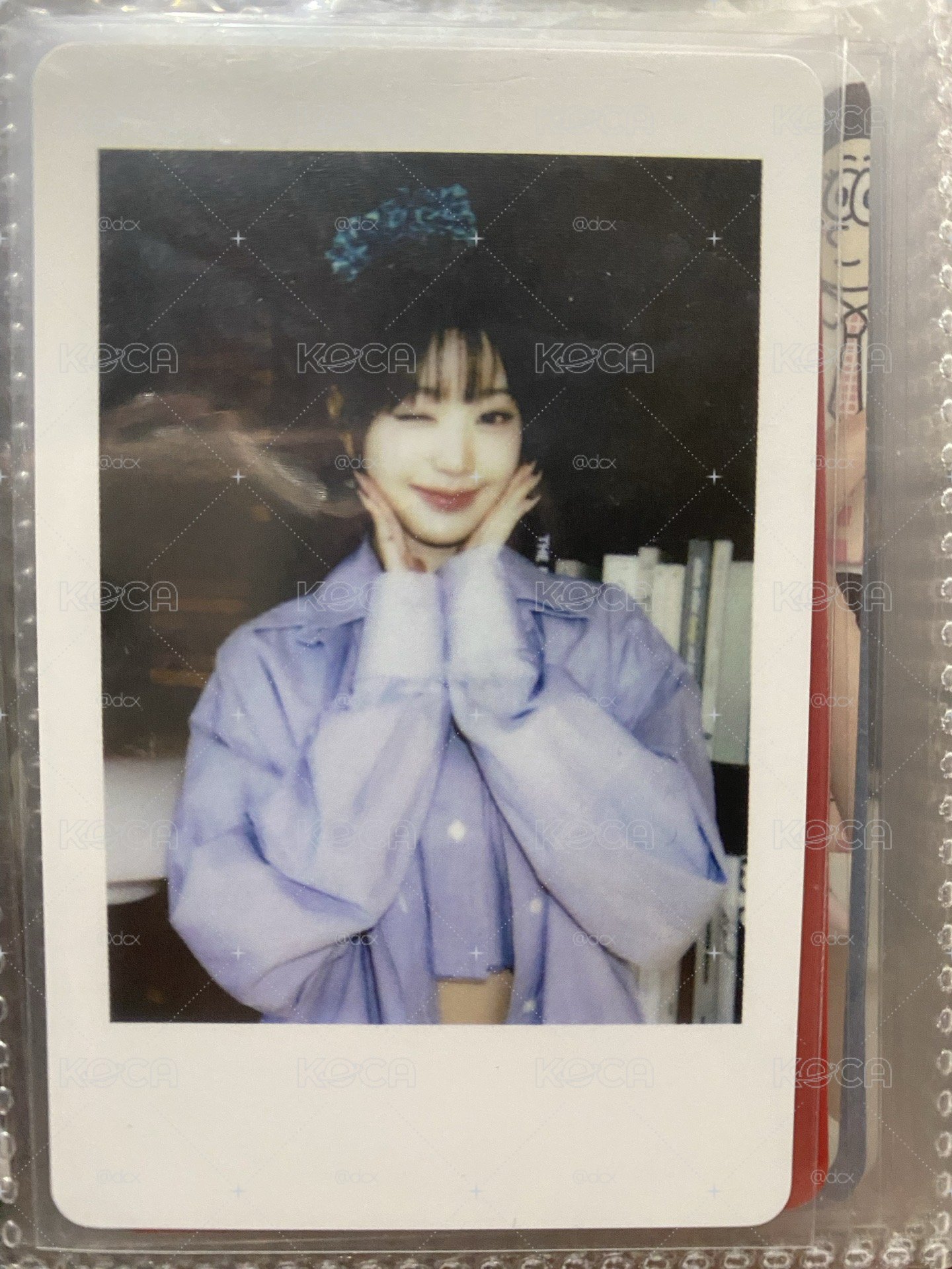 IVE 張員瑛 Wonyoung IVE SWITCH am 5.0 藍襯衫高馬尾拍立得員