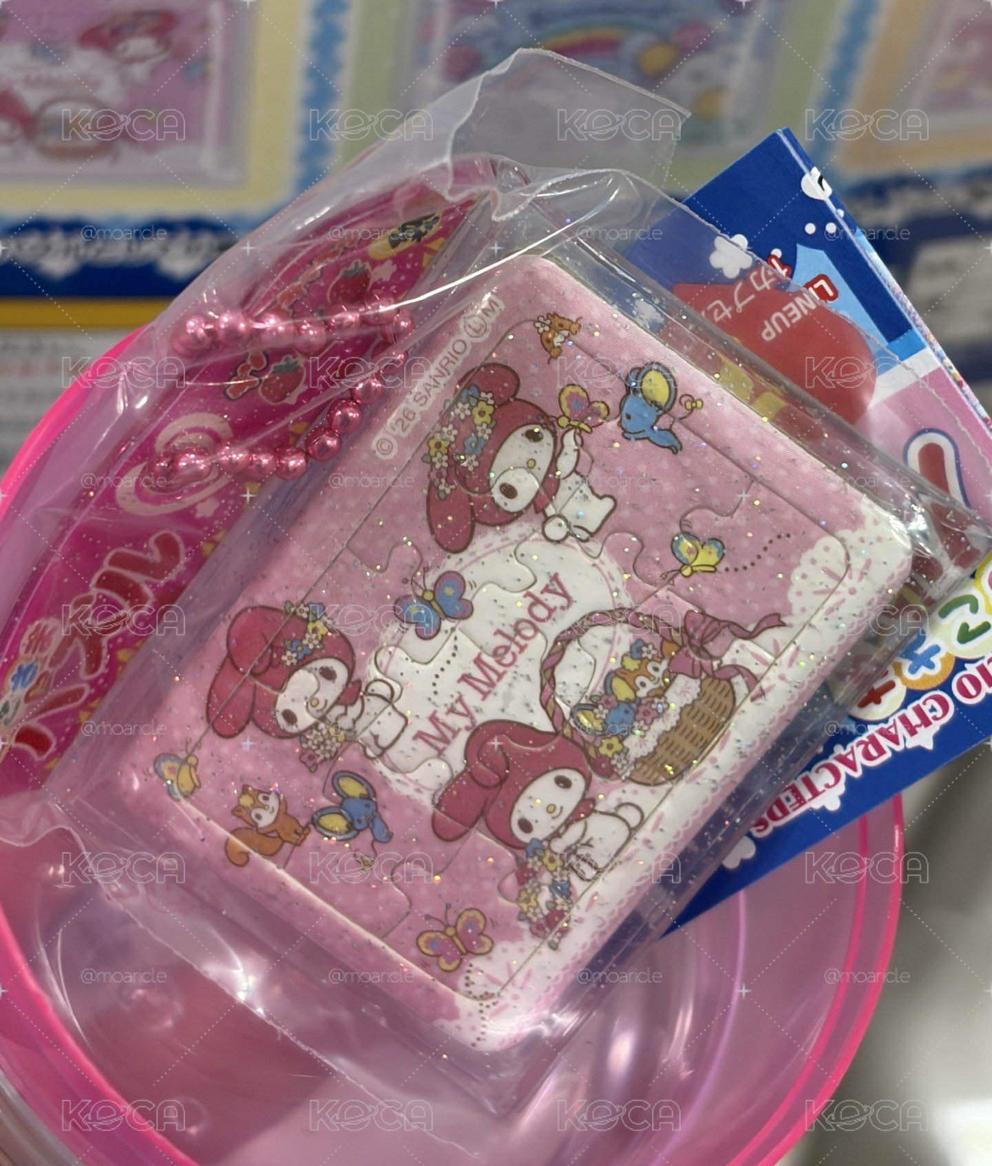 三麗鷗 美樂蒂 拼圖吊飾扭蛋 確認款