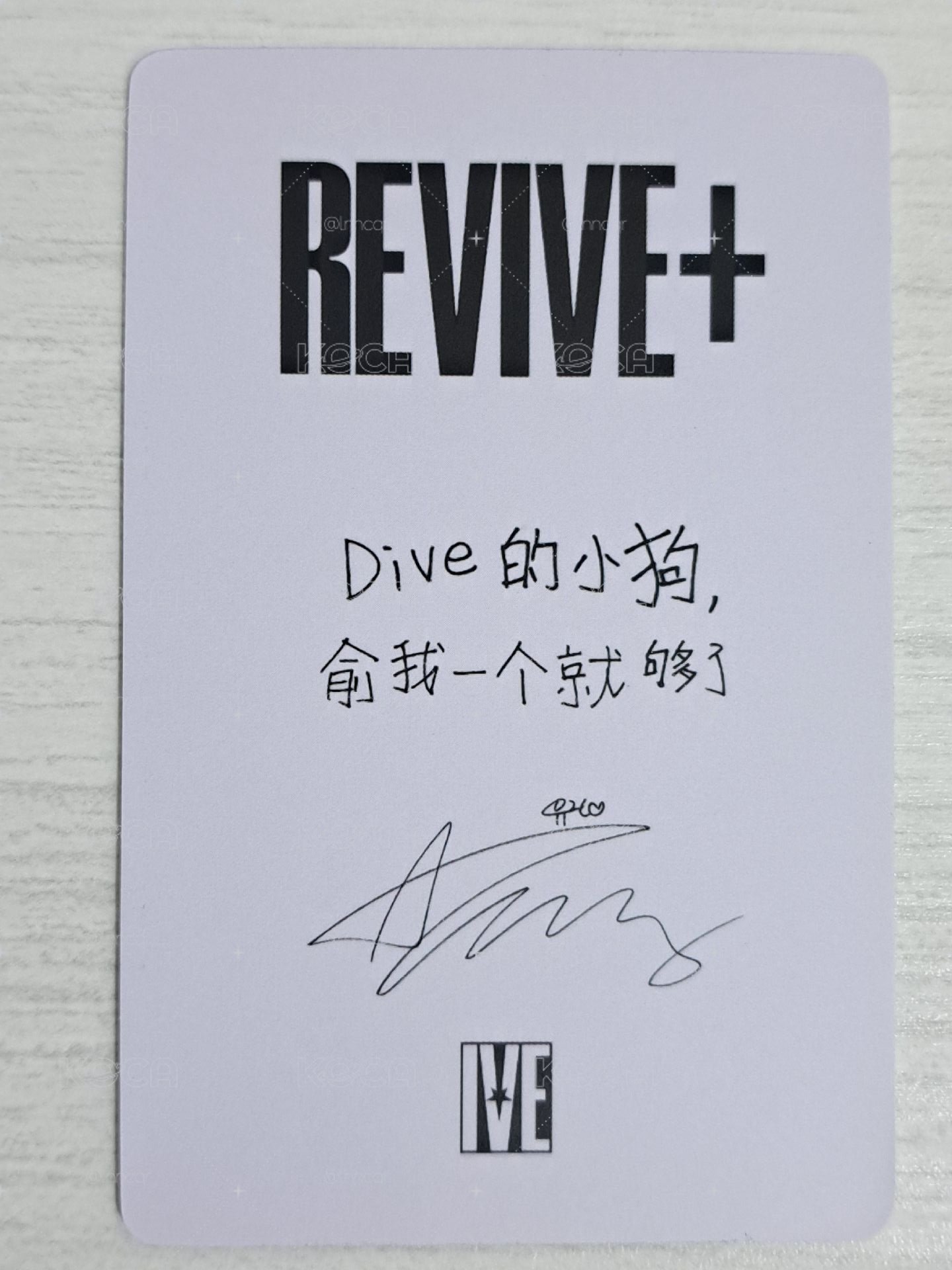 REVIVE+ 京東 1.0 特典卡 安 Dive的小狗 俞我一個就夠了