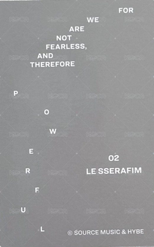 PUREFLOW 隨機卡  背面