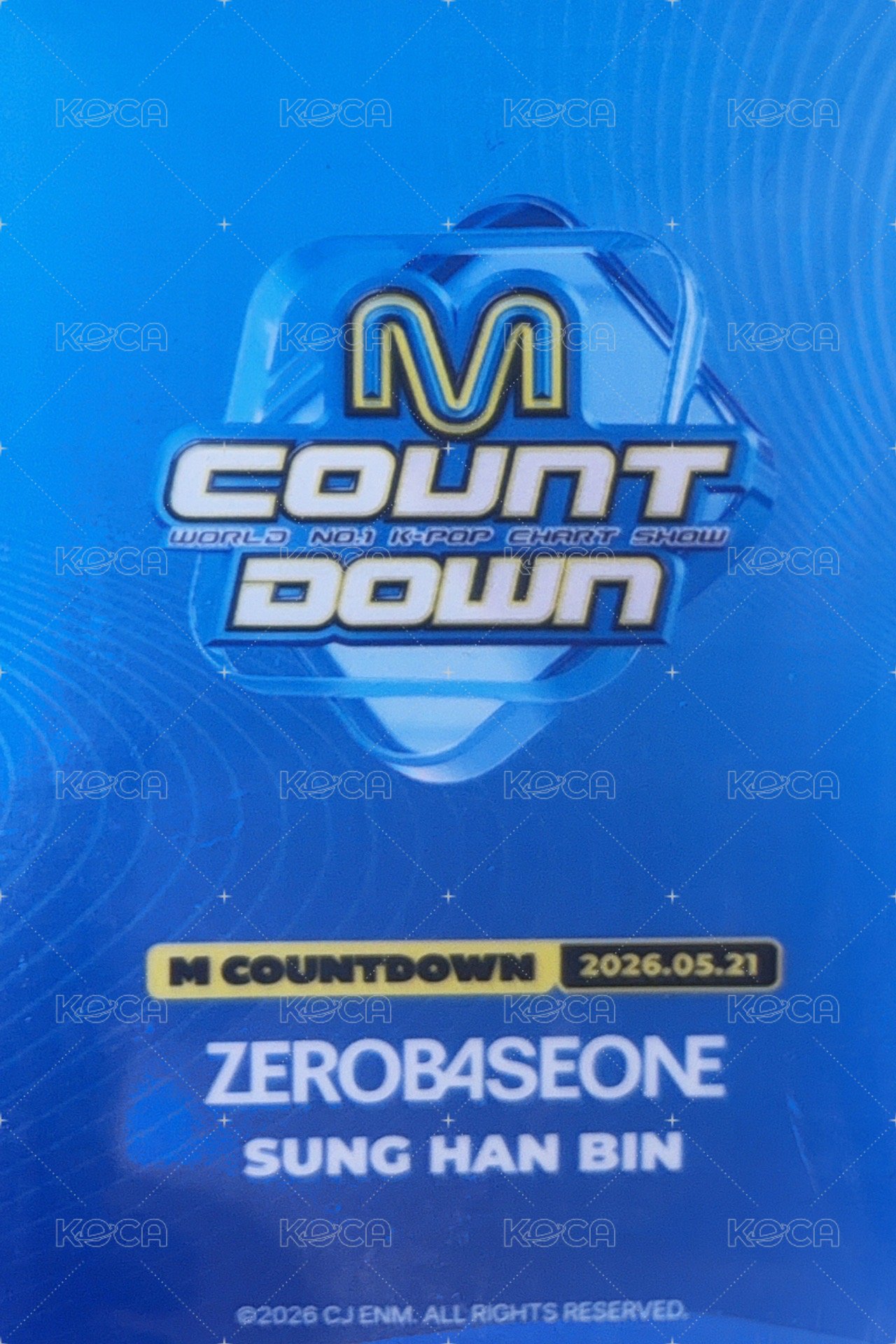 26'KCJP M COUNTDOWN EXCLUSIVE ZONE 入場卡 / 場限卡  背面