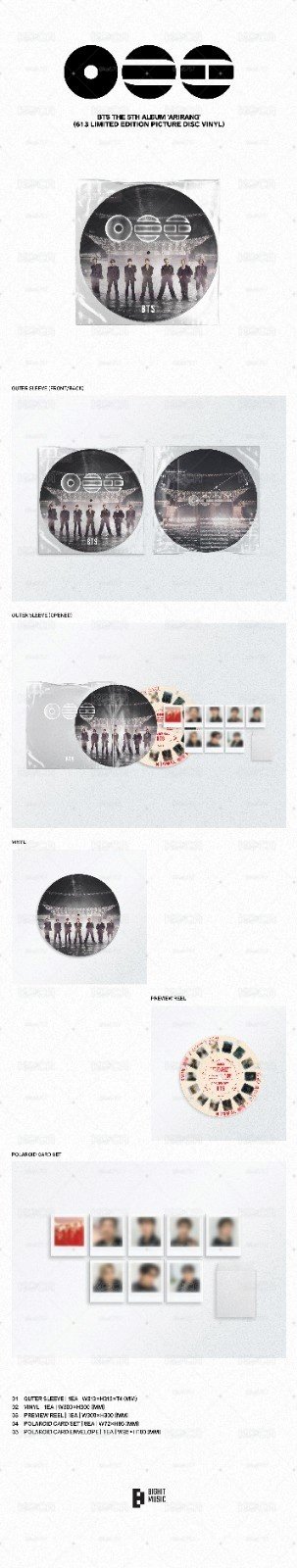 防彈少年團 BTS(限量版)第五張正規專輯「ARIRANG(613 Limited Edition Picture)」