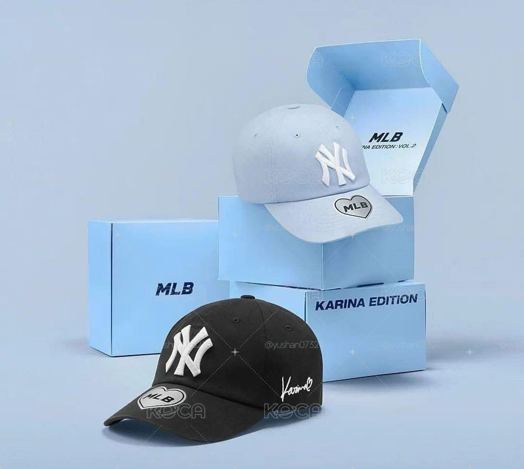 全新未拆 Karina X MLB 2.0淺藍帽子整組