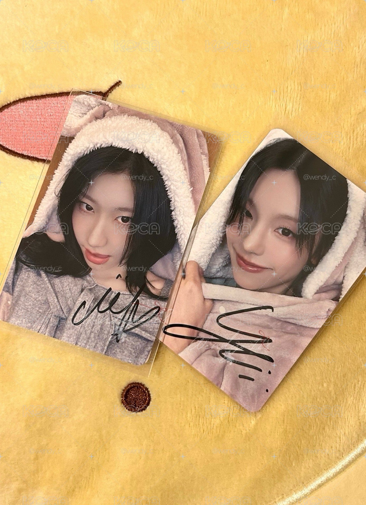 ITZY MS 兔帽志 兔帽領 簽卡