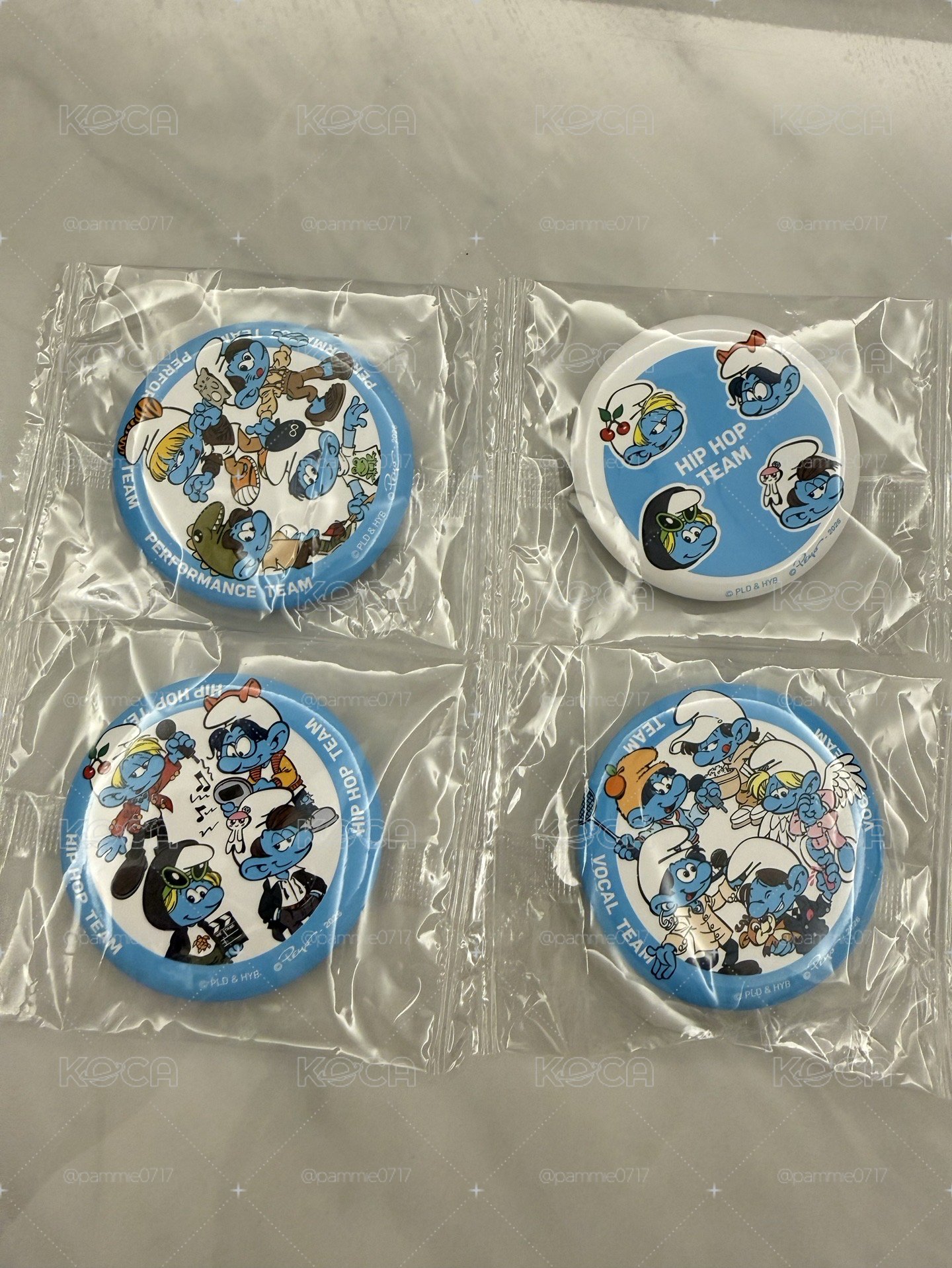 藍色小精靈徽章 泡隊 唱隊 表演隊