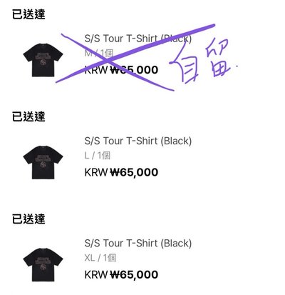 ARIRANG 巡演T (L*1/XL*1)