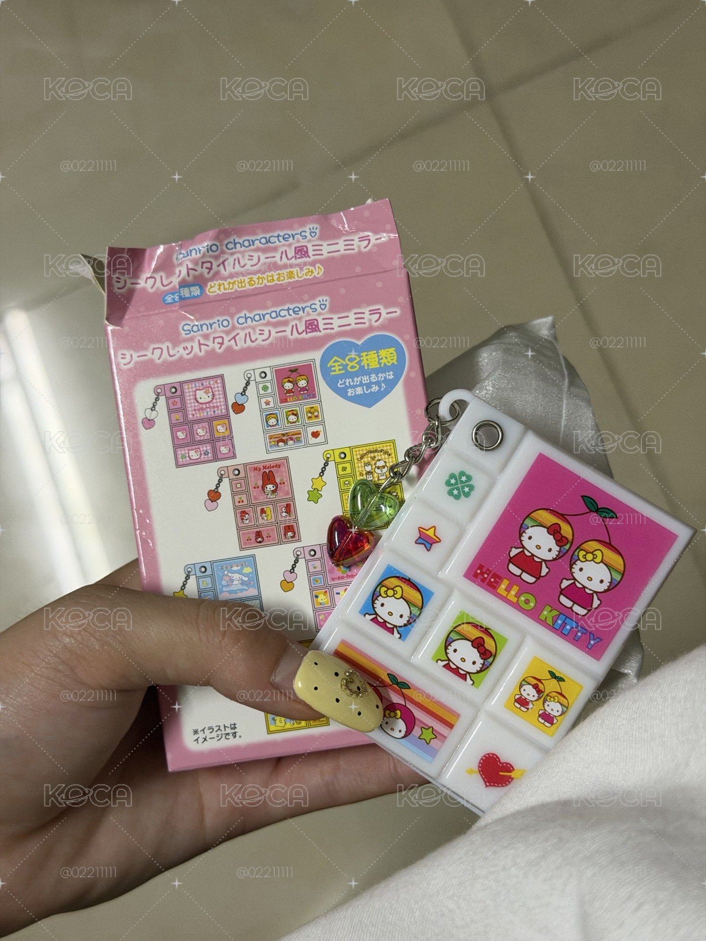 復古系列隨身鏡 白色Kitty