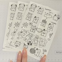 線條小貓 2張