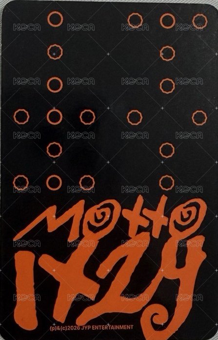 Motto 黑 磁帶 專輯卡 捧臉 背面