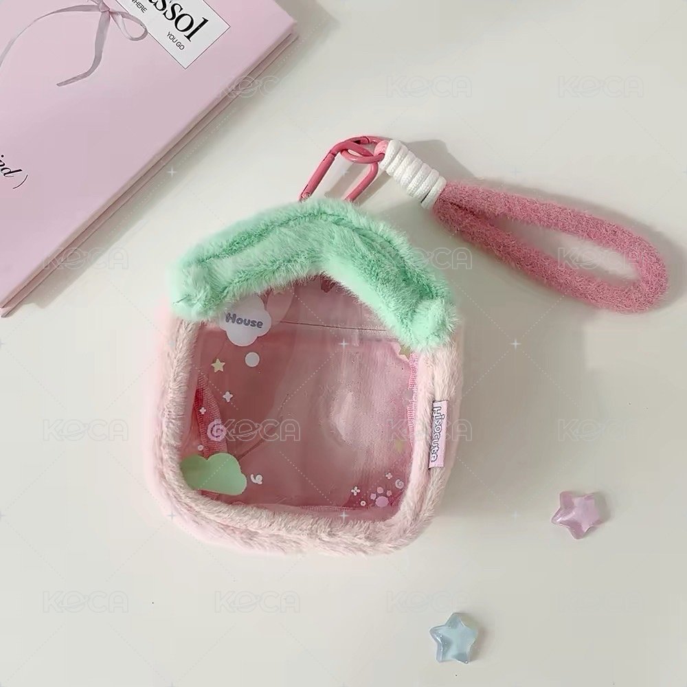 粉色娃娃收納包