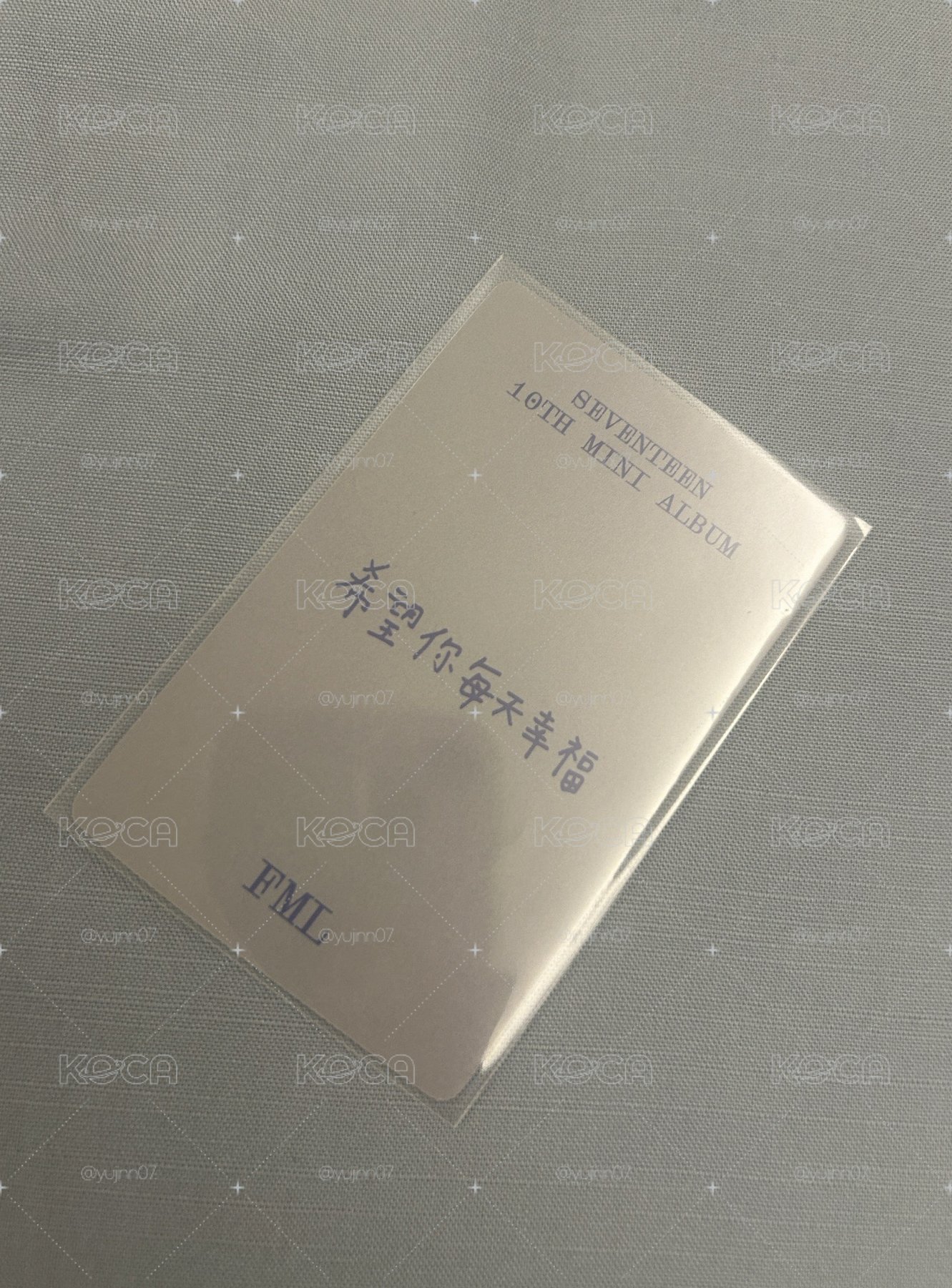 圓 中文手寫卡背：希望你每天幸福🩵🩷