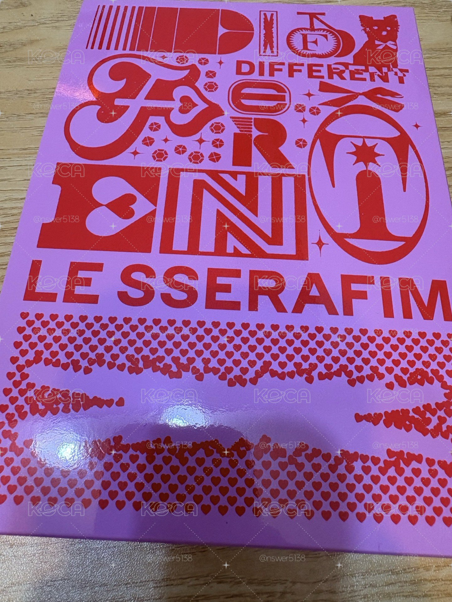 LE SSERAFIM-DIFFERENT 日專專輯 初回限定B 