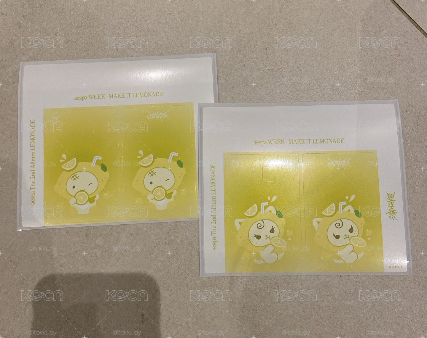 aespa-Lemonade 快閃店卡貼