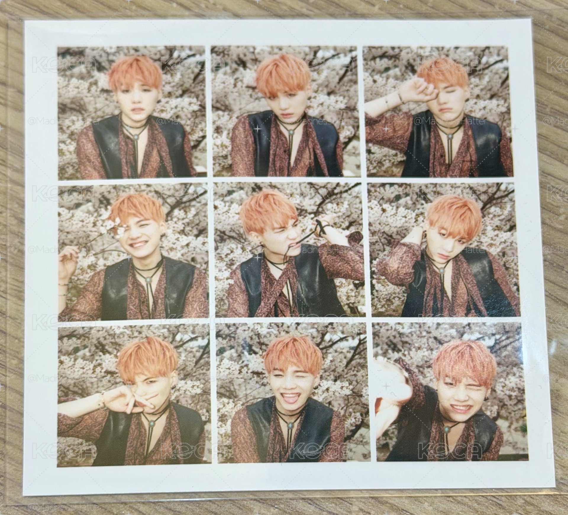 BTS SUGA 花樣年華九宮格