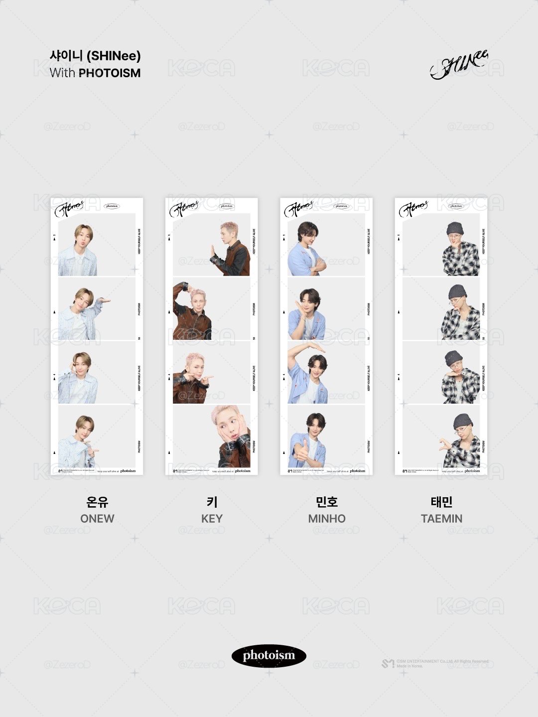 (6/5 18:00前下單 可6/9寄出）SHINee Atmos photoism 人生四格卡 代印 1組兩張